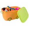 Basicwise Stackable Toy Storage Box with Wheels large Orange QI003221